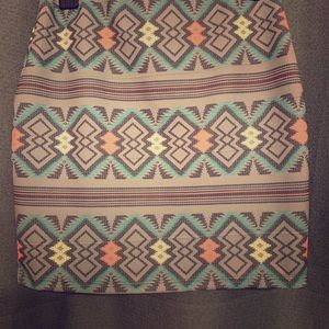 Print Mini Skirt